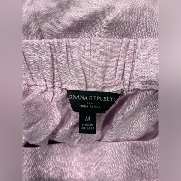 Banana Republic Factory Linen Blend Shorts Women’s Medium Purple Pockets - Picture 3 of 8